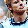 prince: Arthur tilts his head, mouth a moue of pretending to frown while trying not to laugh. (✖ what's the matter with going places)