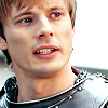 prince: Arthur, speaking, leans back with an otherwise neutral expression. (✖ stop talking about his lancelot)