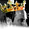 trillingstar: king killer keller | (b&w) Keller's profile from the nose/ears up. He's wearing a colourized gold crown. White scratches on his forehead & at the bottom of the icon. (oz keller crown)