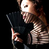 inkstone: a woman with a fan (dangerous lady)
