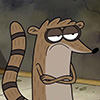 buzzy: Rigby from Regular Show with arms crossed looking unimpressed. (Not Impressed)