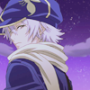 sexyinsuede: Beautiful silver-haired young man glances at us over his shoulder. (Default)