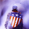topaz119: Photo of Captain America from behind with his original shield slung over his back (Cap)