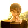 chaila: Elizabeth Bennet reading a book, from the 2005 movie. (austen - lizzie/books)