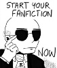 seventhbard: Skinner from XFiles putting on sunglasses, text reads "Start your fanfiction NOW" (XFic)