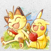 serria: (Pikachu Meowth Cute)