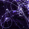 arethinn: purplish-white swirls on black background (general (bubble chamber))