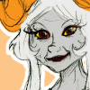 psych0p0mps: elderly Aradia smiling (♈ old; i got a few years on me now)