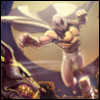 el_enmascarado_de_plata: Fanart of Santo in his silver mask and cape, leaping at what appears to be a werewolf (LEAPING IN HIS CAPE (color - drawn))