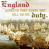 sharpiefan: Fleet of tall ships, text 'England expects...' (England expects)