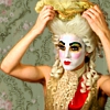 princesse_incongrue: Prince Poppycock trying on a tall white wig (poppycock)