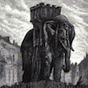 elsane: illustration of the bastille elephant (bastille elephant)