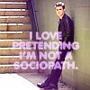 next_to_normal: Stefan Salvatore leaning against a wall; text: I love pretending I'm not a sociopath (Stefan sociopath)