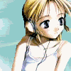 christinathena: Girl listening to music on her headphones (Music)