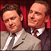 cesare: Charles Xavier and Erik Lehnsherr in X-Men: First Class (xmfc - charles & erik strip club)
