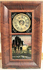 curmudgn: 1840 Chauncey Jerome brass face ogee mantel clock (Time)