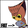 grey_gazania: watchmen's nite owl 2 drawn in chibi style with exaggerated pudge and text: fat (lost in their overcoats)
