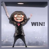 grey_gazania: the incredibles' edna with her arms raised and text: win! (no capes!)