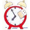clocketpatch: A small, innocent-looking red alarm clock, stuck forever at 10 to 7. (Default)