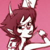 speakveryclearly: Kanaya in monochrome pink, smirking as she pulls the cord on her raised chainsaw. (Lollipop)