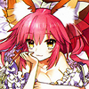 koncubine: Caster with her chin in her hand, smiling. (We've already won.)
