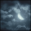 phoenix: moon shines behind a cloud (glimmer)