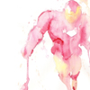 pocketmouse: watercolor abstracted image of comic book iron man (iron man watercolor)
