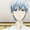 iwashere: Kuroko in a thinking gesture. (kuroko: thinking)