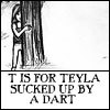 esteefee: Teyla in the style of Edward Gorey text T is for Teyla Sucked Up by a Dart (tisforteyla)