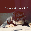 deird1: puppet!Angel headdesking, with text "*headdesk*" (PuppetAngel headdesk)