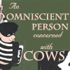 jadelennox: "An omniscient person concerned with cows": robber and cow manip of David Macaulay art (chlit: omniscient cows)