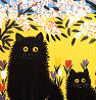 lurkingcat: From a painting by Maud Lewis (Three black cats)