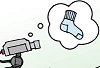 ot_atma: A camera bot, thinking of a sock. (sock bot)