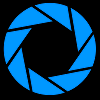 ot_atma: The Aperture Science logo - a blue eight-segmented iris. (Aperture Science)