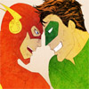 emeraldcrusader: originally from tumblr (gl - headbump with the flash)