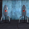 thosetwoturrets: picture of two Aperture Science turrets side by side (Default)