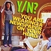 travelingmonkey: Gilmore Girls; Rory & Lorelei - "wearing newspaper on head y/n" (gg_paperhead)