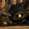 forbiddenfriendship: Toothless: Curious (Dead fish moving?)