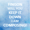 grey_gazania: text: fingon will you keep it down i am composing! (growing up finwean)