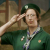 thingswithwings: chummy from call the midwife doing the scout salute (call the midwife - chummy boyscout salut)
