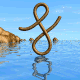 ext_3407: squiggly symbol floating over water (one)