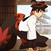 aaveplsgo: Shichika trying to train with a sword (grace and skill)