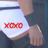 lferion: Boy in white boxer-briefs with harness, text: 'xoxo' (Ero_Folsom_lurve)