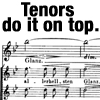 john: A top tenor B, from Schubert's Nachthelle, with "Tenors do it on top" caption. (Tenors do it on top)