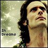 raletha: Gaius Baltar looking up with the text "In dreams" (bsg - gaius baltar - in dreams)