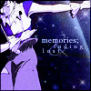 raletha: Trowa in his costume bowing gracefully with text, "memories fading last" (?) (gundam wing - trowa - bow)