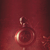 sevilemar: captain america and his shield in a sea of read (ca_red_lonely)