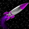 acelightning: 1950s science fiction rocket in space (rocket)