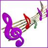 acelightning: G-clef and colorful music notes (music01)