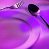 acelightning: dramatically lit place setting awaiting serving of fancy food (eats01)